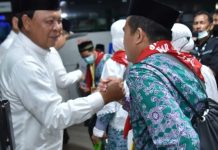 Kloter 3 Jemaah Haji Debarkasi Banjarmasin  Mendarat di Bandara Syamsudin Noor Banjarbaru