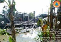Diamuk si Jago Merah, 3 Rumah Terbakar di Desa Banua Rantau HST