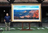 SBY Pamer Lukisan Grand Canyon Karyanya, Akui Tantangan Khusus Melukis di Kanvas Ekstra Besar