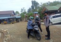 Polsek Pugaan Tabalong Razia Vaksin Pengendara