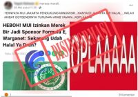 Heboh MUI Izinkan Minuman Bir Jadi Sponsor Formula E di Jakarta, Cek Faktanya