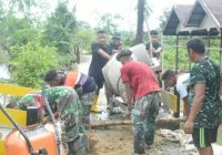 TMMD 1007/Banjarmasin: TNI-Polri dan Warga Tak Kenal Libur Genjot Pembangunan Fisik di Sungai Gampa