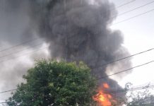 BREAKING NEWS Kebakaran di Sungai Sipai Kabupaten Banjar