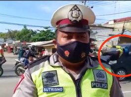 Viral Pesepeda Terpental Ditabrak Suzuki APV di Belakang Polisi yang Bertugas