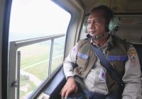 Kepala BPBD Kalsel Patroli Udara Gunakan Heli Jelang Kedatangan Wapres, Ini Tujuannya