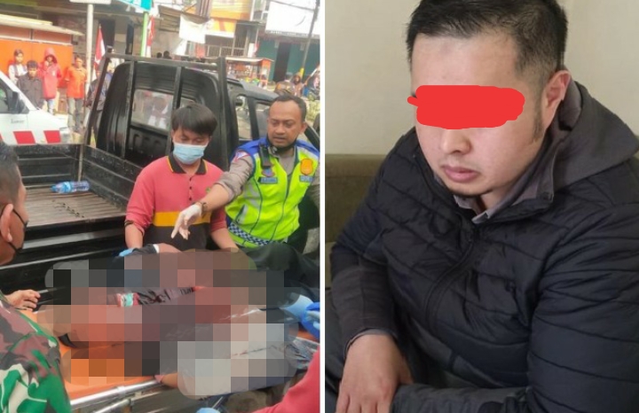 18082022_Korban M Mubin saat dievakuasi dan pelaku Aseng. (Istimewa-IG Ahmad Sahroni)