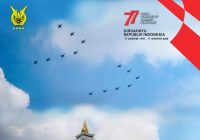 14 Pesawat dan 8 Helikopter TNI AU Bentuk Formasi 77 di HUT RI ke-77