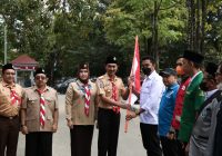 H Saidi Mansyur Berpesan Kepada Kontingen Jamnas XI Jakarta Gerakan Pramuka Kwartir Cabang Banjar Agar Promosikan Pariwisata Daerah