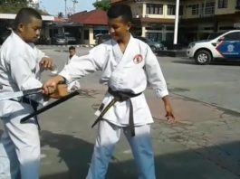 Belajar Menggunakan Tongkat T untuk Beladiri