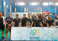 Wartawan Desk Polresta Banjarmasin Berpartisipasi Dalam Kejuaraan Bulu Tangkis Piala Wali Kota Cup Tahun 2022