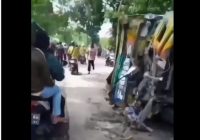 Diduga Rem Blong, Truk Fuso Angkut Terigu Tabrak Mobil dan Sejumlah Motor, Lima Orang Tewas