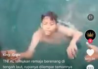 Viral TNI AL Temukan Remaja Berenang di Laut Lepas Ngaku 'Dilempar' Teman, Cek Faktanya