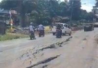 Berikut Penanganan Jangka Pendek Jalan Provinsi Km 171 Satui yang Amblas