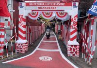 Semangat Emak-emak Gang 6 Penghulu Pekapuran Laut Banjarmasin Semarakkan HUT ke 77 RI, Sulap Kampung Jadi Merah Putih