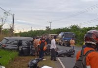 Dua Mobil dan Satu Sepeda Motor Rusak Parah Usai Alami Kecelakaan di Trans 300 Jorong, Pelaihari