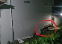 Ruko Miring Hampir Roboh di Jalan Lingkar Dalam Langsung Diberi Garis Polisi