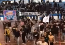 Viral, Ricuh di GOR Rudy Resnawan Banjarbaru Saat Pertandingan Futsal SMAN 2 Martapura Vs SMAN 1 Gambut