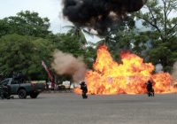 Atraksi Teror Bom Warnai Perayaan HUT Ke-77 TNI di Lapangan Murjani Banjarbaru