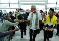 Ganjar Pranowo Bikin Heboh Bandara Syamsudin Noor Banjarmasin