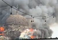 Detik-detik Kubah Masjid Jakarta Islamic Center Terbakar, Asap Mengepul Tebal