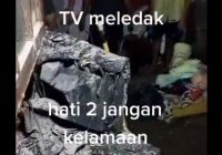 Viral, Televisi Meledak Setelah Gunakan STB Abal-abal