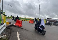 Oprit Jembatan Gerilya Jalan Kelayan B Telah Ditambal