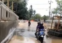 Air di Jalan Bawah Jembatan Adaro Surut, Sejumlah Desa di Kecamatan Pugaan Masih Terendam