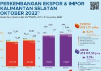 BPS Catat Ekspor Impor Kalsel Alami Kenaikan Periode Oktober, Impor Tertinggi dari Negara Drakor