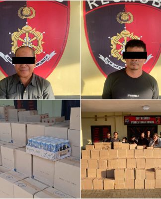 Ribuan Botol Miras Berbagai Merk Diamankan di Kusan Hilir