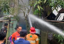 Lantai Dua Rumah Supiati di Gang Mufakat Tapin Terbakar