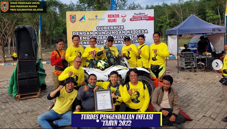 Pecahkan Rekor MURI Naik Motor Traik 1.000 Km, Gubernur Kalsel Pimpin Turdes (Turun ke Desa) untuk Pengendalian Inflasi Tahun 2022