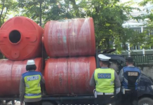 16 Mobil Angkutan Terjaring Razia ODOL di Jalan Pramuka Terminal Km 6