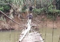 Proyek Jembatan Gantung Baruh Panyambaran di Balangan Mandek