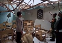 MTs Al Mawahib Sungai Andai Porak-poranda Disapu Angin Kencang, Atap Seng Beterbangan Timpa Pekuburan