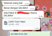 Viral Modus Kejahatan Baru, di Whatsapp Ngaku Kurir Antar Paket, Tabungan Tiba-Tiba Ludes