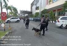 Jelang Natal dan Tahun Baru, Dit Samapta Polda Kalsel Sterilisasi Sejumlah Tempat Ibadah dan Mal di Banjarmasin