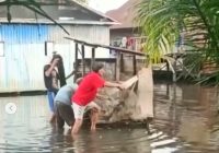 Jamban Keluarga Pak Jani di Tengah Sungai Dibongkar Pihak Kecamatan Banjarmasin Selatan