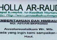 Beredar Surat Pemberitahuan dari Dua Putra Abah Guru Sekumpul Meluruskan Soal Haul di Ar-Raudhah