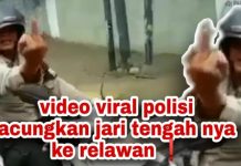 Viral Oknum Polisi Acungkan Jari Tengah pada Relawan, ini Akhir Kasusnya