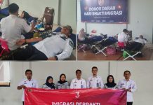 Sambut Hari Bhakti Imigrasi Ke-73, Pegawai Kanwil Kemenkumham Kalsel Donor Darah
