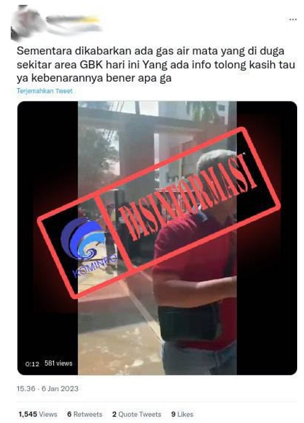 Viral Video Gas Air Mata di GBK Saat Laga Timnas Indonesia vs Vietnam, Cek Fakta