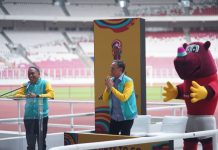 100 Hari Menuju Piala Dunia FIFA U-20 Indonesia 2023, Maskot Bacuya Dampingi Menpora Tendang Bola