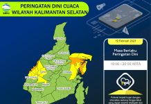 Peringatan Dini Cuaca Kalsel 19 Februari 2023, Cek Wilayah Terdampak Hujan Hingga Angin Kencang