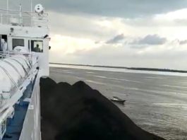 Kondisi KM Dharma Rucitra 1 Pasca Tabrakan dengan Tongkang Batubara di Alur Sungai Barito