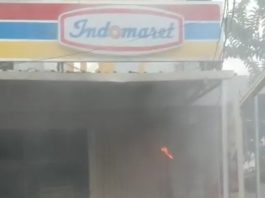 Meteran Listrik Indomaret Sungai Andai Banjarmasin Terbakar