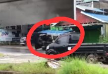 Video Truk Terbalik Usai Hantam Portal Jembatan Paringin Balangan