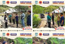 BPBD Banjar Tinjau Langsung Kondisi Tanah Longsor di Desa Paramasan Atas dan Paramasan Bawah