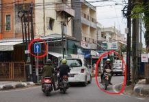 Masih Banyak Pengendara Langgar Jalur Satu di Jalan RE Martadinata dan Simpang Telawang