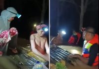 Dramatis, Evakuasi Emak-emak Terjebak Banjir di Tengah Kebun Kecamatan Halong Balangan