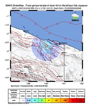 Gempa Magnitudo 4,4 Guncang Papua, Tak Berpotensi Tsunami